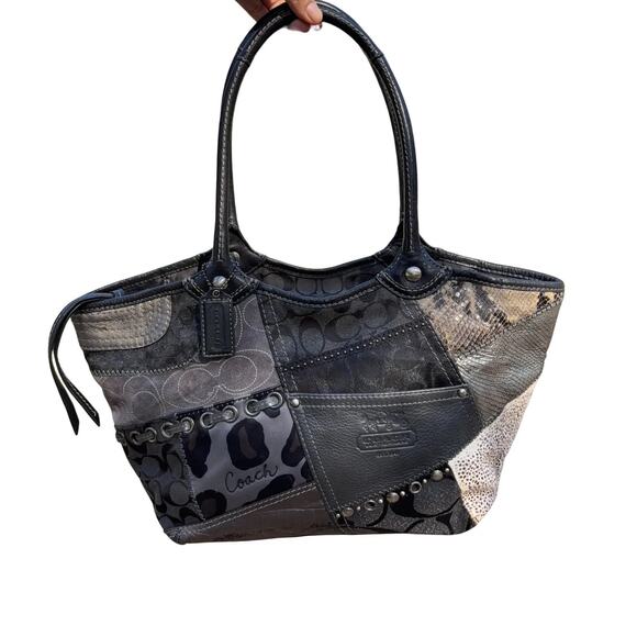 Coach Bleecker Patchwork Tote Y2K shoulder handbag - Picture 1 of 5